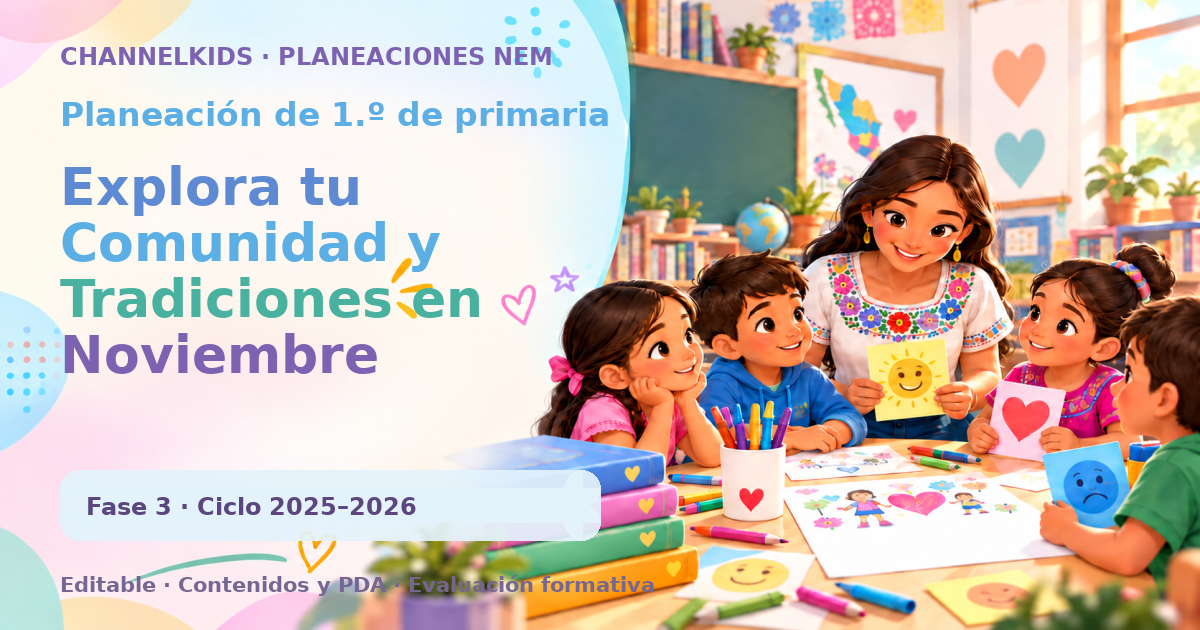 Planeación de primer grado: Explora tu Comunidad y Tradiciones en Noviembre