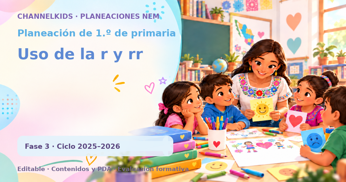 Planeación de primer grado: Uso de la r y rr
