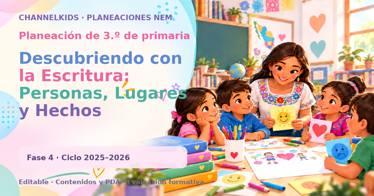 Planeación de tercer grado: Descubriendo con la Escritura: Personas, Lugares y Hechos