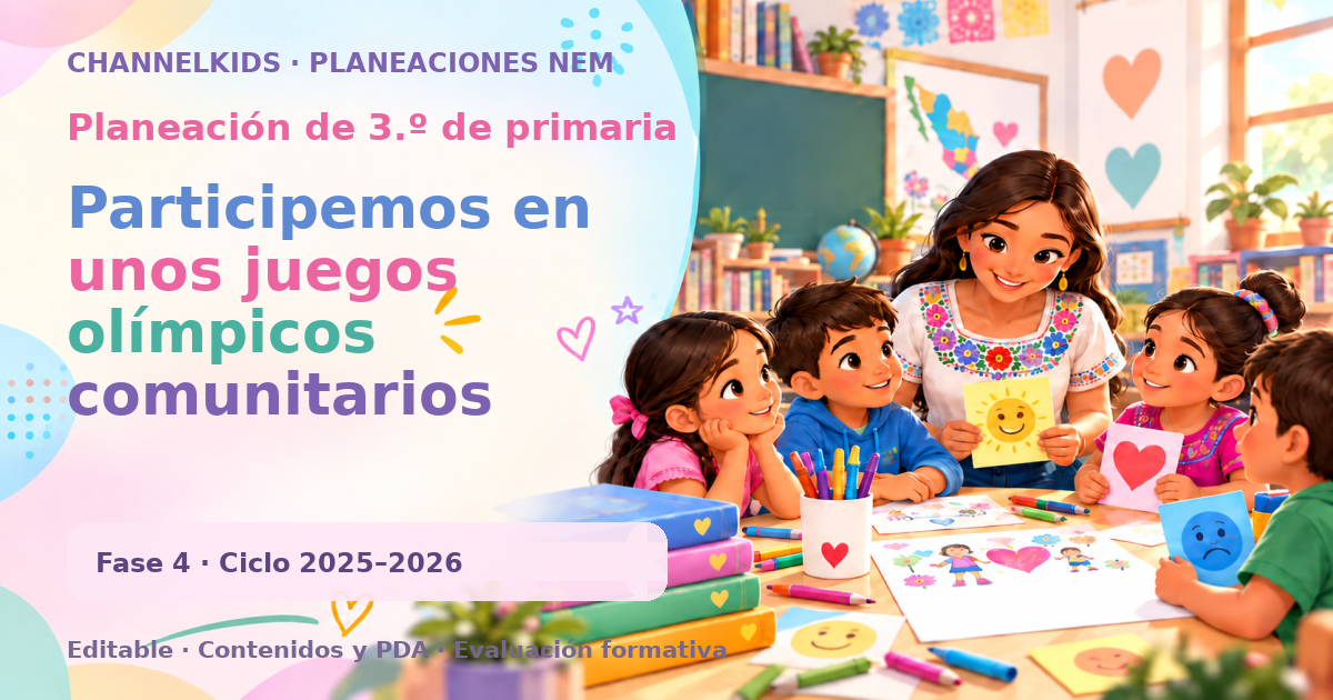 Planeación de tercer grado: Participemos en unos juegos olímpicos comunitarios