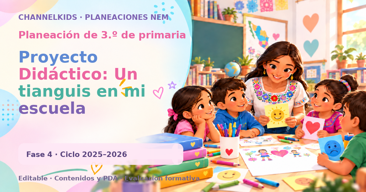 Planeación de tercer grado: Proyecto Didáctico: Un tianguis en mi escuela