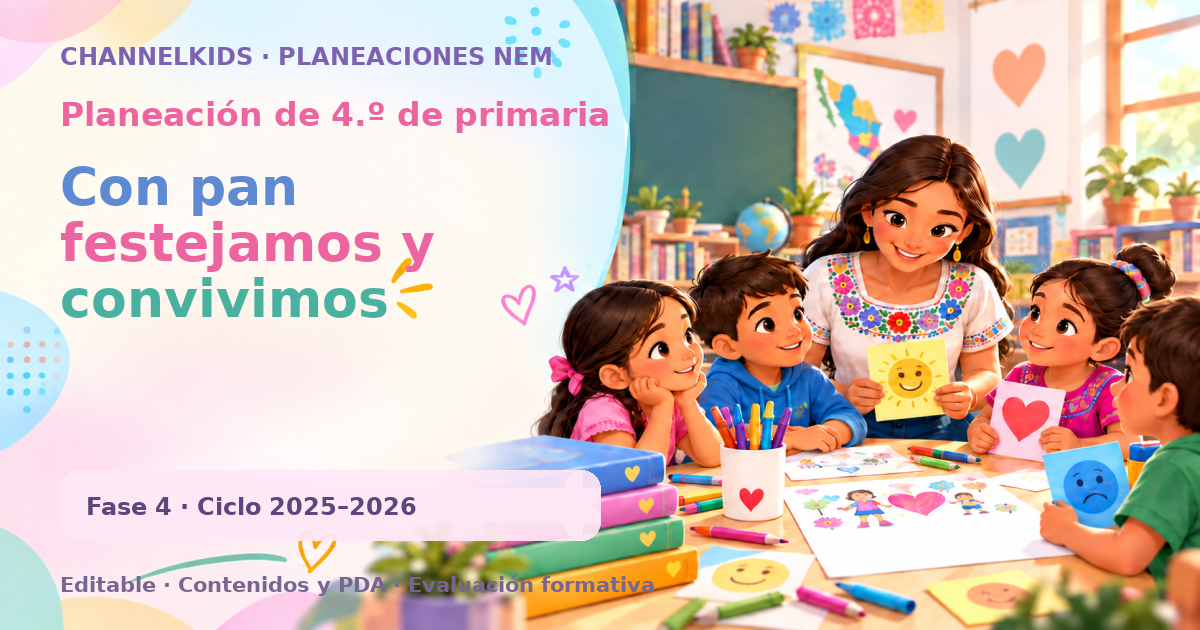 Planeación de cuarto grado: Con pan festejamos y convivimos