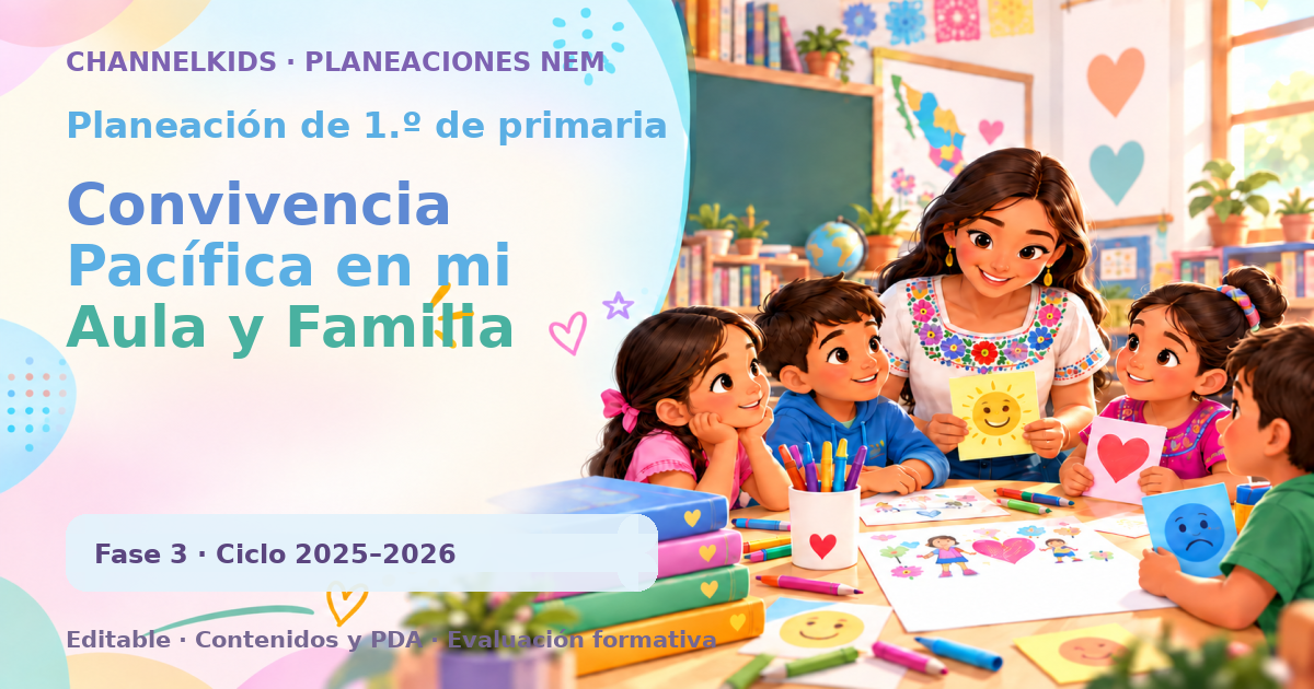 Planeación de primer grado: Convivencia Pacífica en mi Aula y Familia