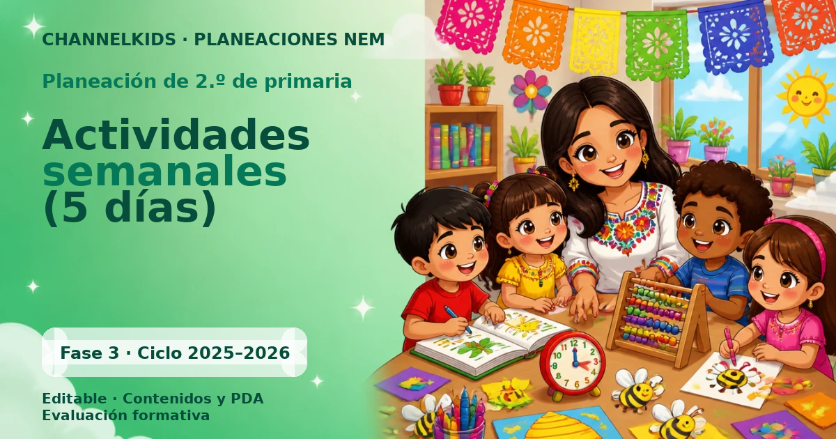 Proyecto Planeación didáctica de medios de comunicación para segundo grado en mayo: actividades semanales (5 días)