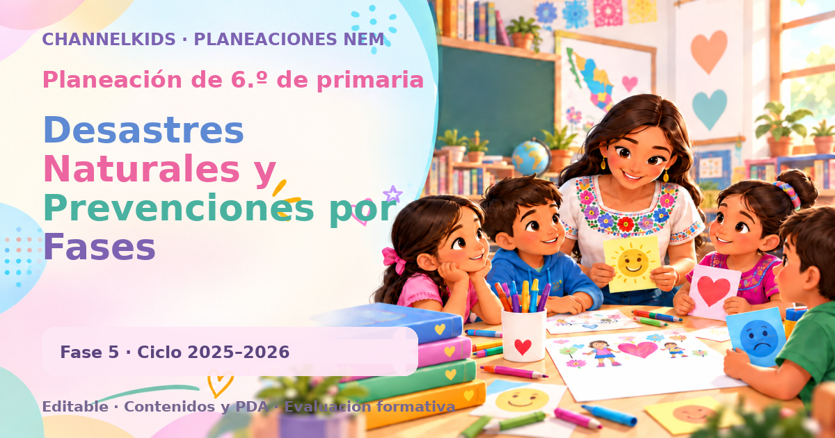 Planeación de sexto grado: Desastres Naturales y Prevenciones por Fases Metodológicas