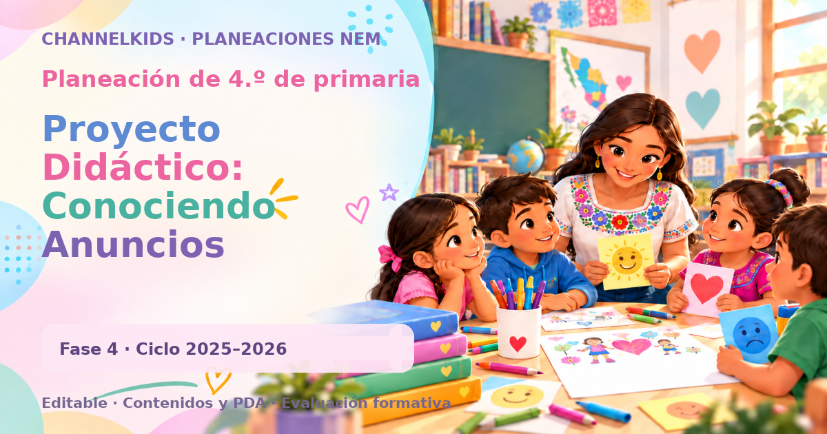 Planeación de cuarto grado: Proyecto Didáctico: Conociendo Anuncios Publicitarios