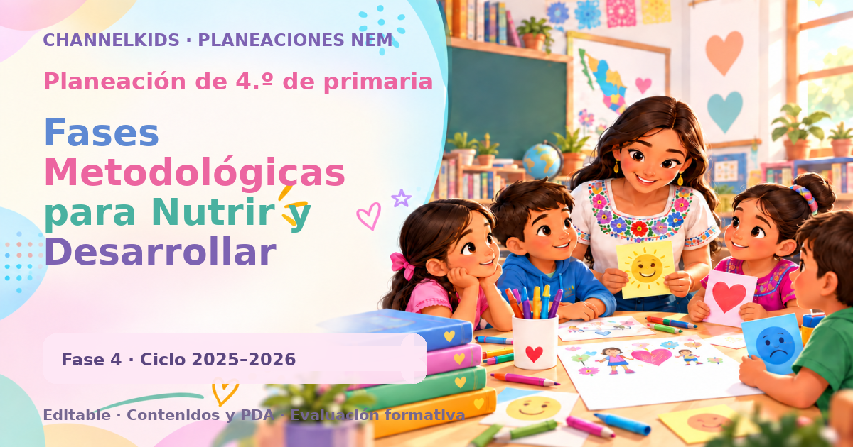 Planeación de cuarto grado: Fases Metodológicas para Nutrir y Desarrollar habilidades