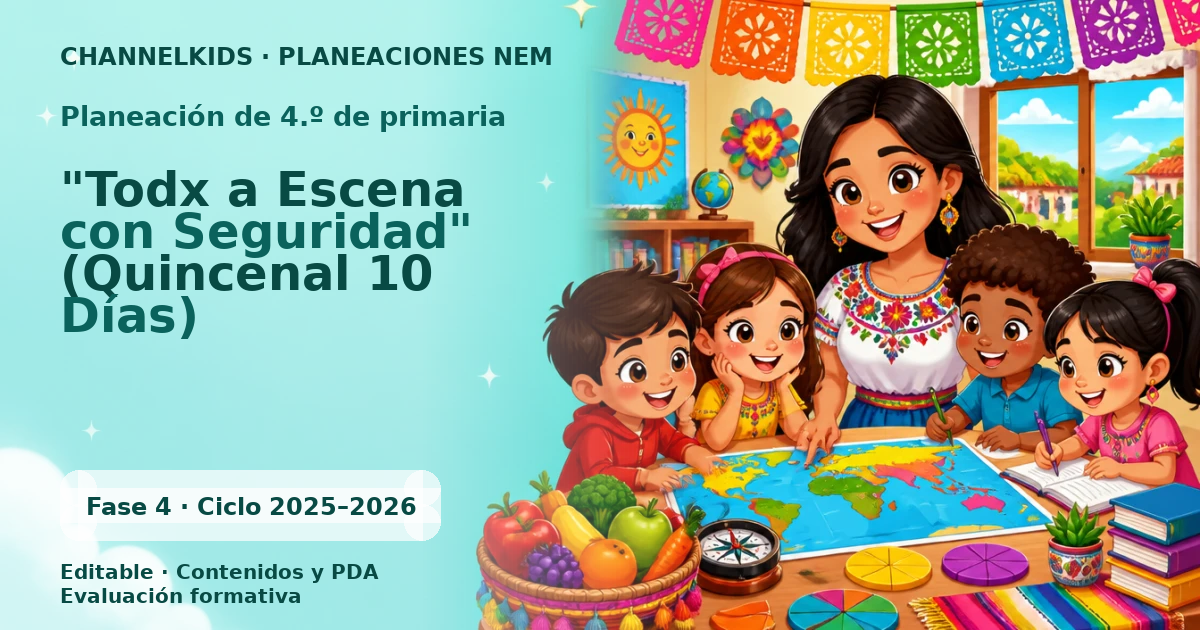 Proyecto Planeación Didáctica para Cuarto Grado en Abril: "Todx a Escena con Seguridad" (Quincenal 10 Días)