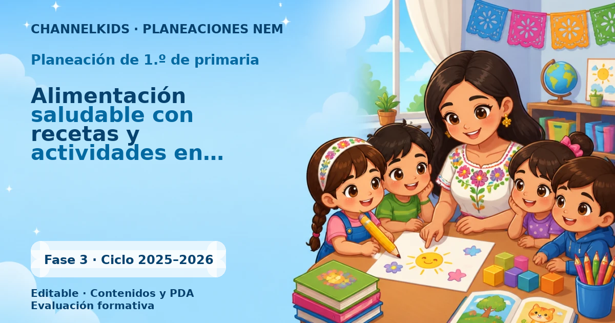 Proyecto Planeación didáctica para Primer Grado: Alimentación saludable con recetas y actividades en febrero