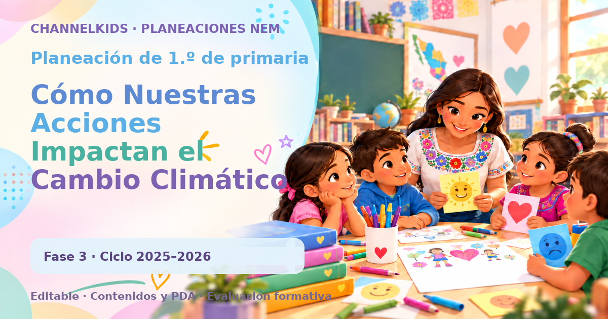 Planeación de primer grado: Cómo Nuestras Acciones Impactan el Cambio Climático en Enero