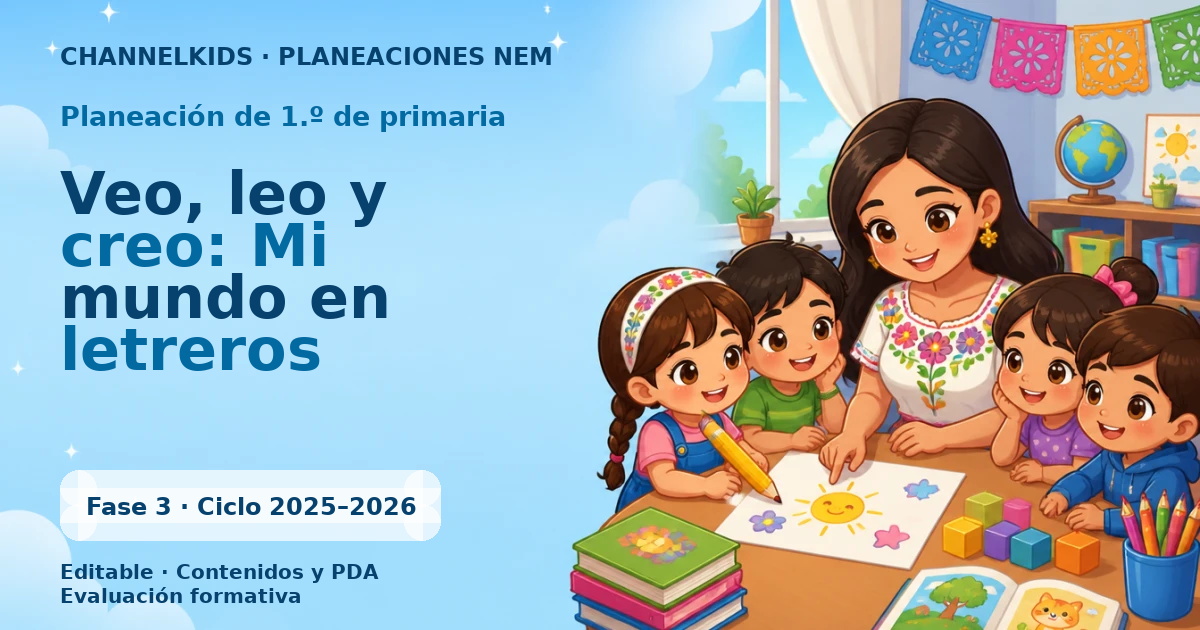 Proyecto Planeación Didáctica para Primer Grado en Abril: "Veo, Leo y Creo: Mi Mundo en Letreros" (Semanal, 5 Días)