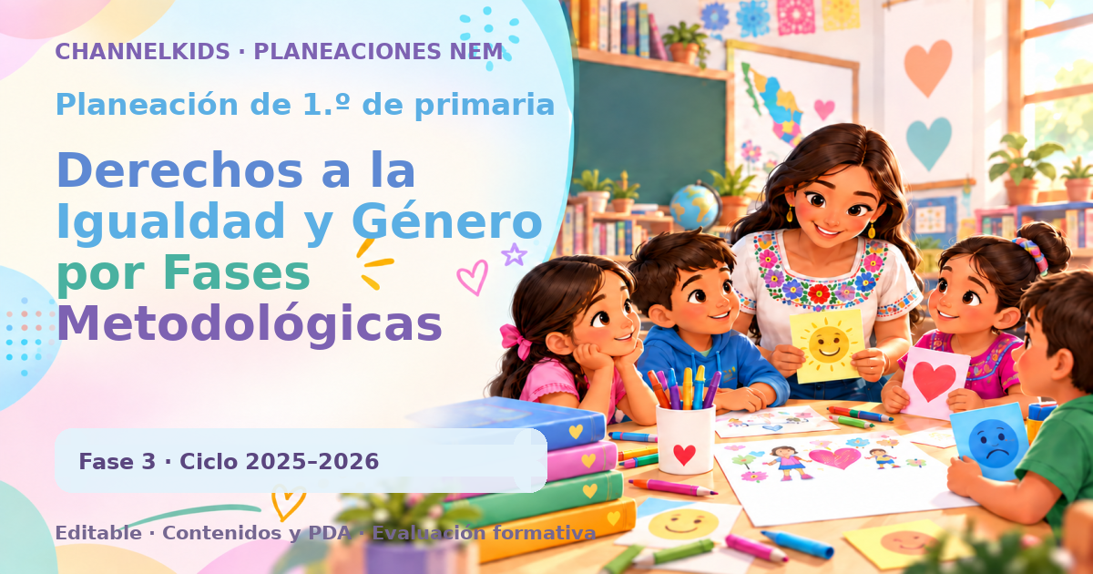 Planeación de primer grado: Derechos a la Igualdad y Género por Fases Metodológicas