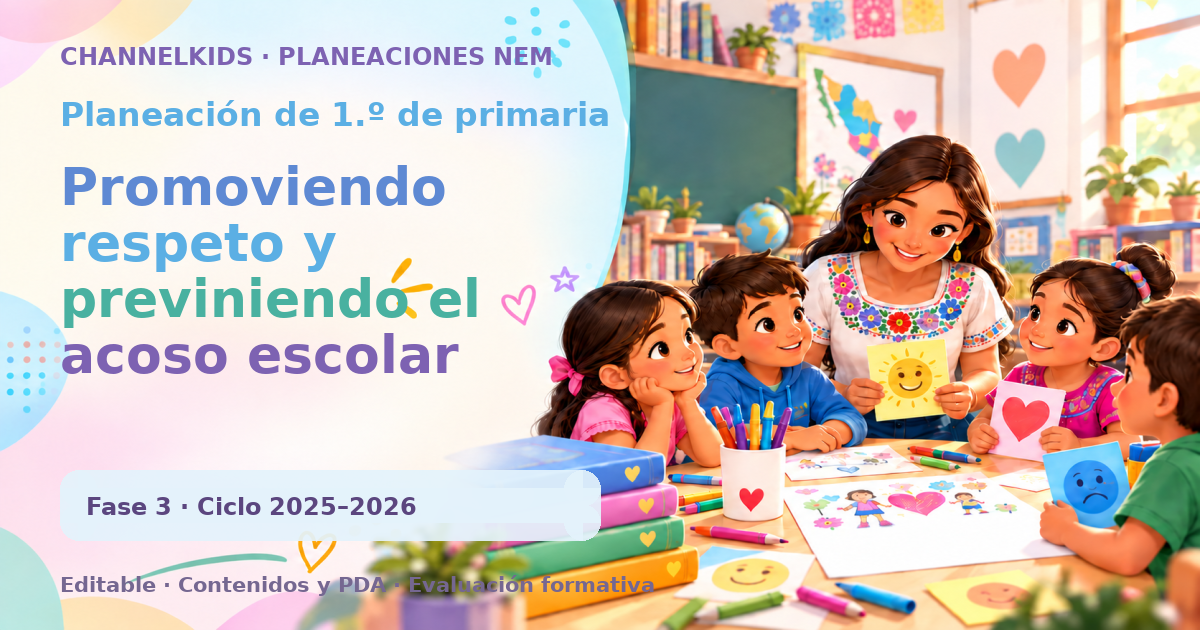 Planeación de primer grado: Promoviendo respeto y previniendo el acoso escolar