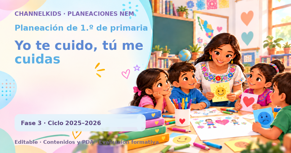 Planeación de primer grado: Yo te cuido, tú me cuidas