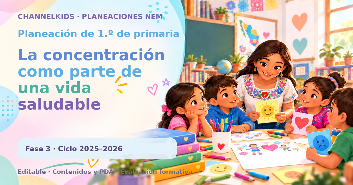 Planeación de primer grado: La concentración como parte de una vida saludable
