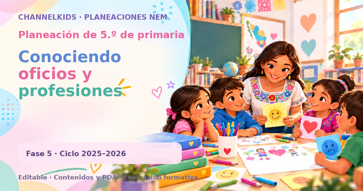 Planeación de quinto grado: Conociendo oficios y profesiones