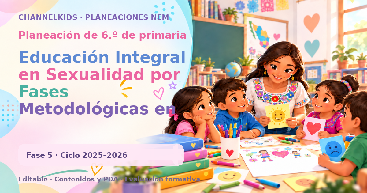 Planeación de sexto grado: Educación Integral en Sexualidad por Fases Metodológicas en Enero