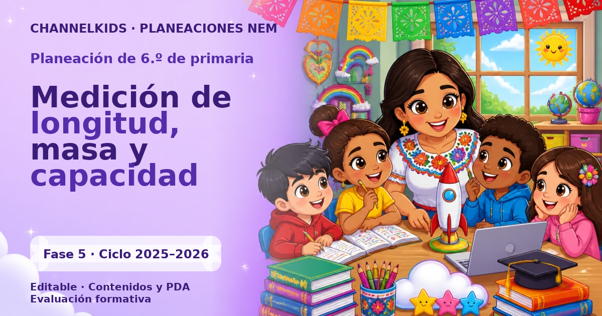 Proyecto Planeación Didáctica para Sexto Grado: Medición de Longitud, Masa y Capacidad en Mayo (5 Días)