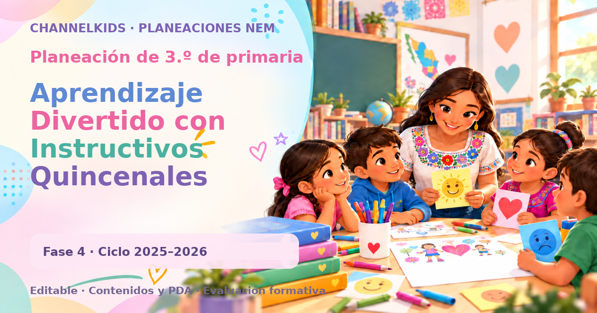 Planeación de tercer grado: Aprendizaje Divertido con Instructivos Quincenales