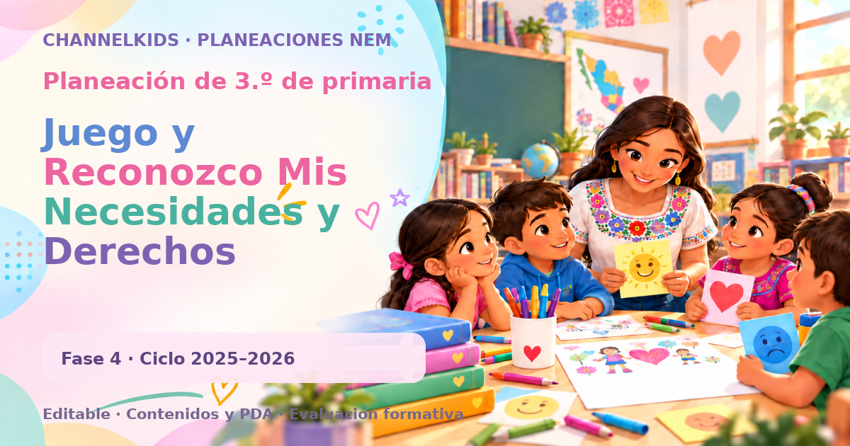 Planeación de tercer grado: Juego y Reconozco Mis Necesidades y Derechos (Quincenal)