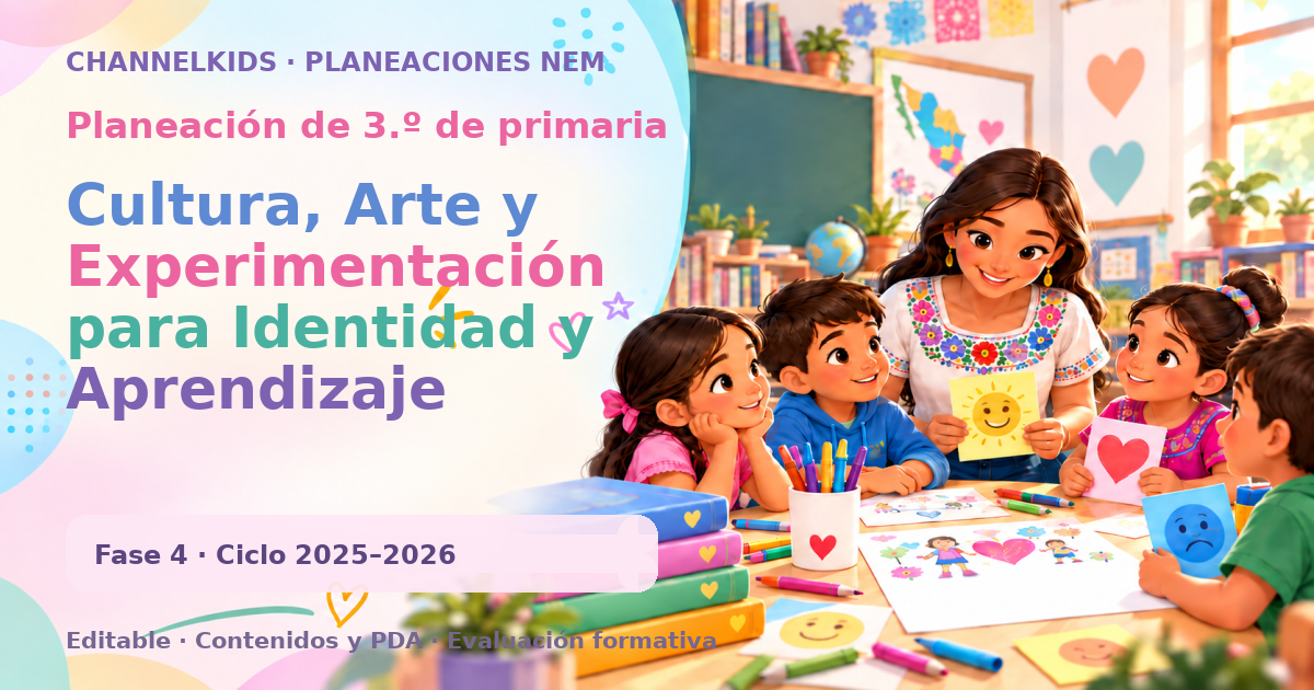 Planeación de tercer grado: Cultura, Arte y Experimentación para Identidad y Aprendizaje