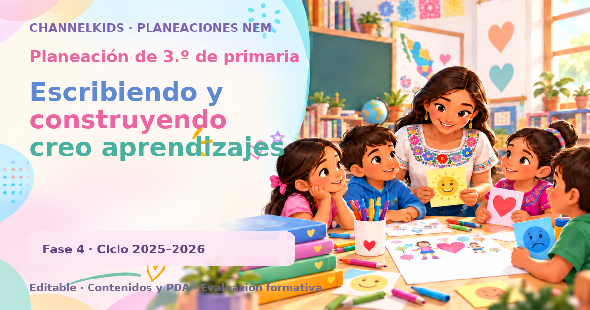Planeación de tercer grado: Escribiendo y construyendo creo aprendizajes