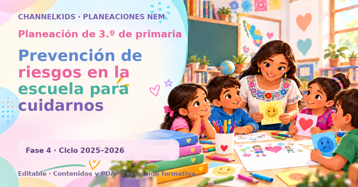 Planeación de tercer grado: Prevención de riesgos en la escuela para cuidarnos