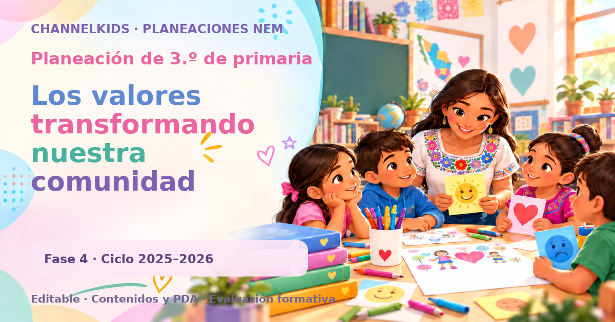 Planeación de tercer grado: Los valores transformando nuestra comunidad