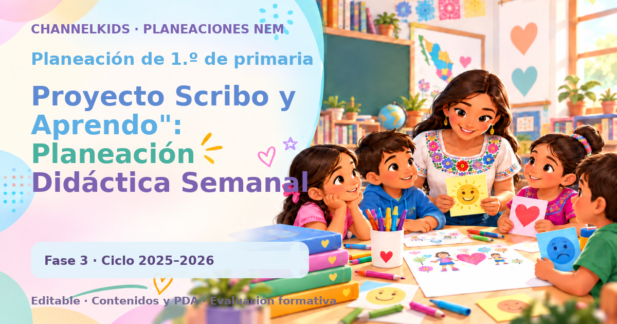 Planeación de primer grado: Proyecto Scribo y Aprendo": Planeación Didáctica Semanal para Primer Grado en Octubre