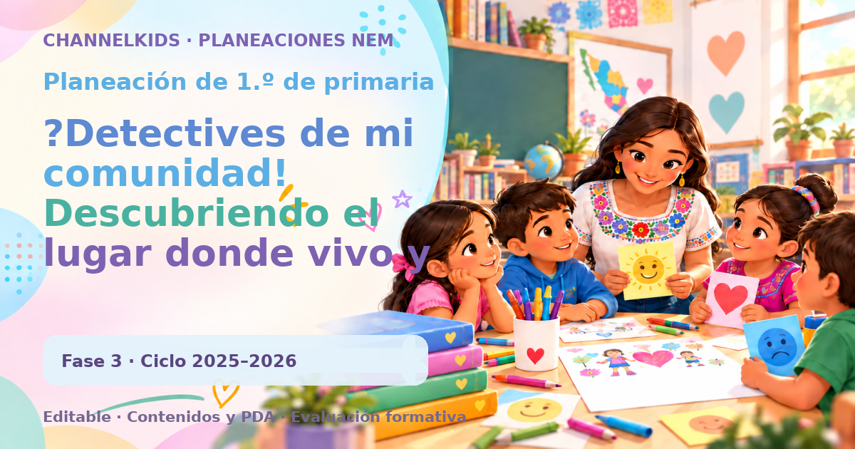 Planeación de primer grado: ?Detectives de mi comunidad! Descubriendo el lugar donde vivo y aprendo
