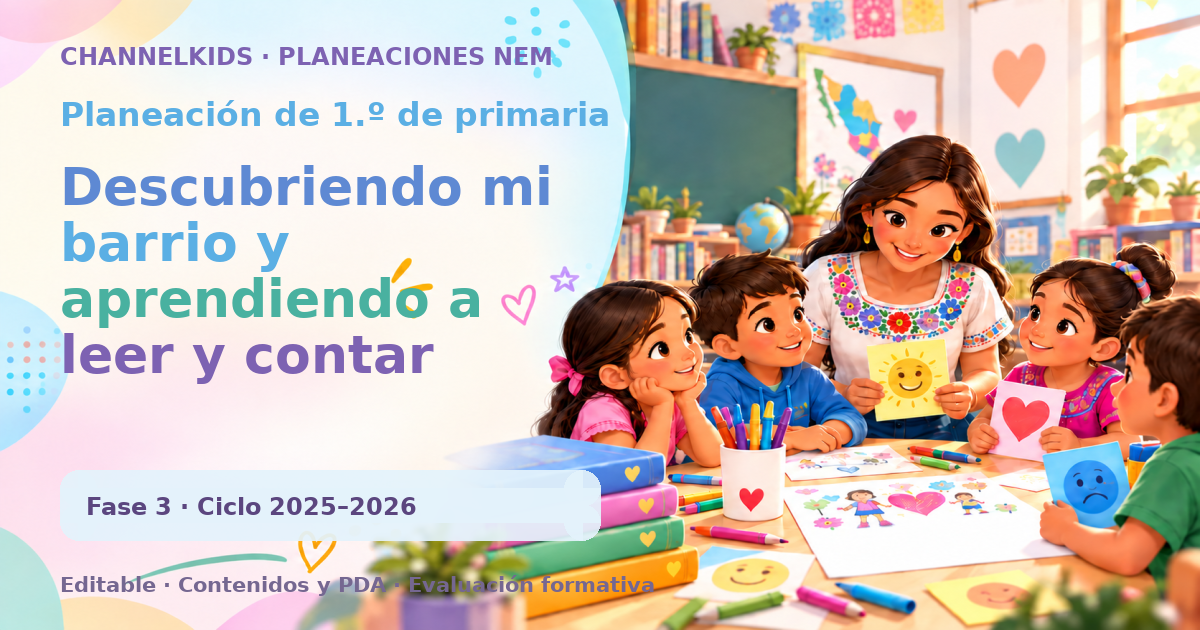 Planeación de primer grado: Descubriendo mi barrio y aprendiendo a leer y contar