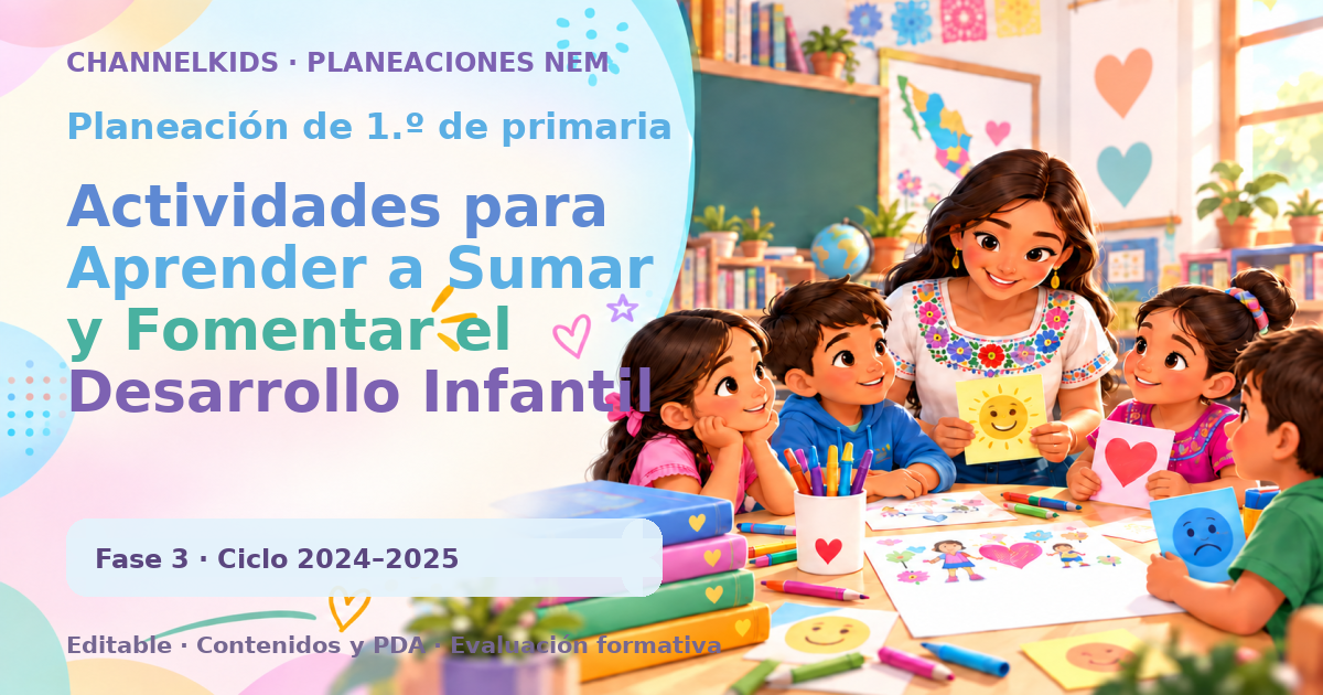 Planeación de primer grado: Actividades para Aprender a Sumar y Fomentar el Desarrollo Infantil