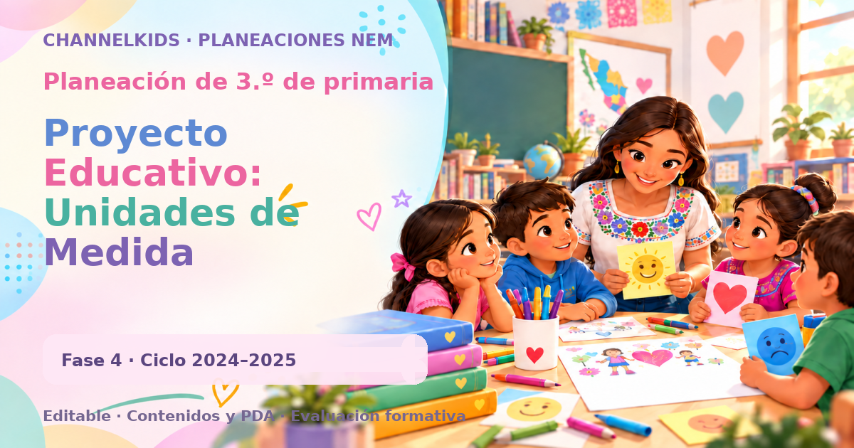 Planeación de tercer grado: Proyecto Educativo: Unidades de Medida
