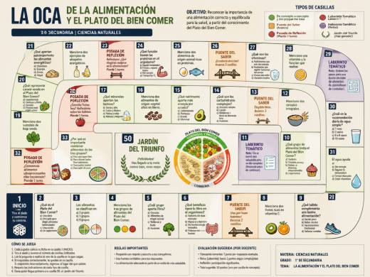 La Oca de la Alimentación y el Plato del Bien Comer