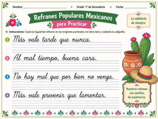 Refranes Populares Mexicanos para Practicar
