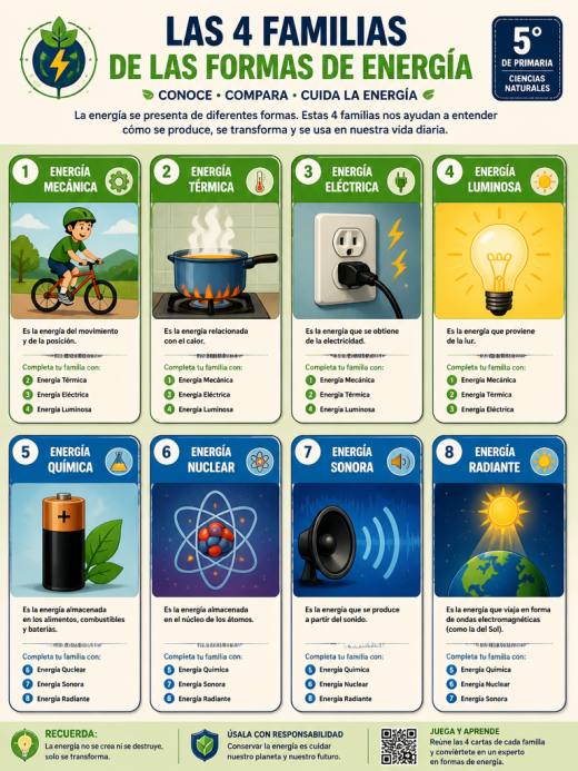 Las 4 Familias de las Formas de Energía