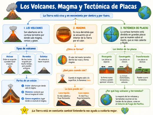 Los Volcanes, Magma y Tectónica de Placas