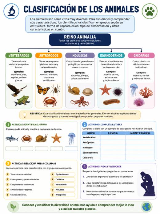 Clasificación de los Animales