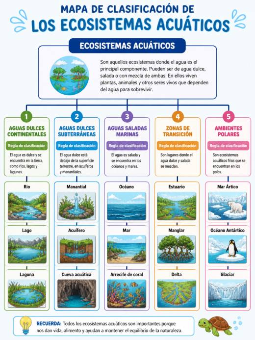 Mapa de Clasificación de los Ecosistemas Acuáticos