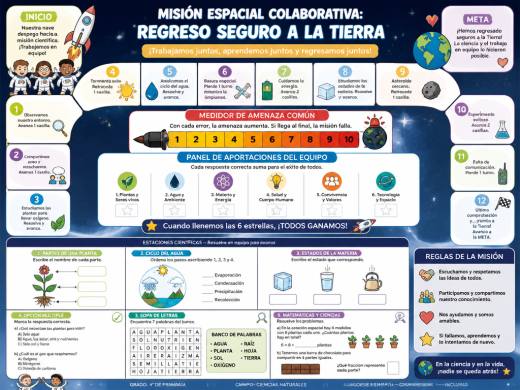 Misión Espacial Colaborativa: Regreso Seguro a la Tierra