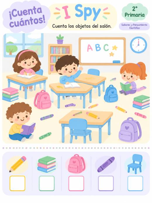 Cuenta los objetos del salón