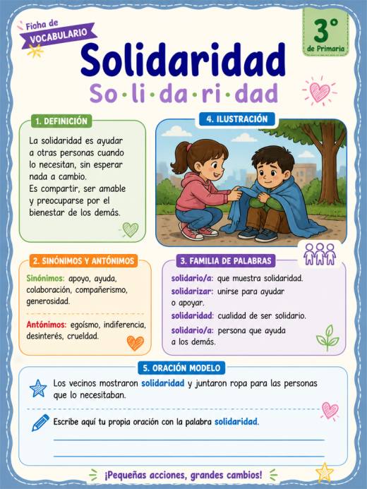 Ficha de Vocabulario: 'Solidaridad'