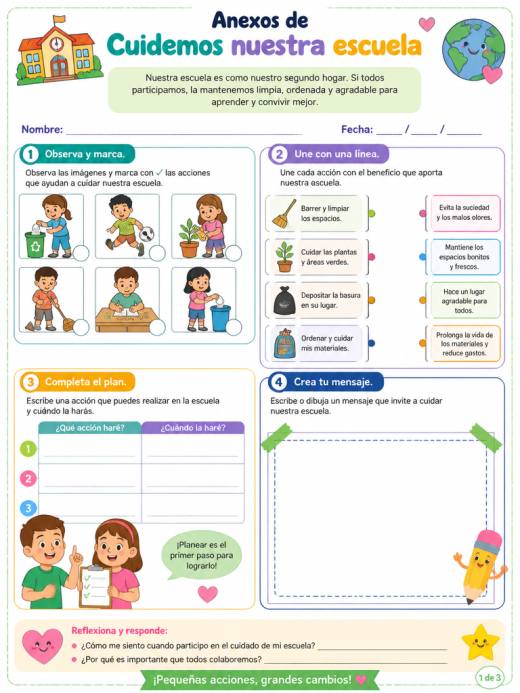Anexos de Cuidemos nuestra escuela (Primaria)