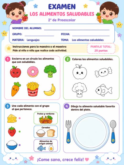 Los alimentos saludables