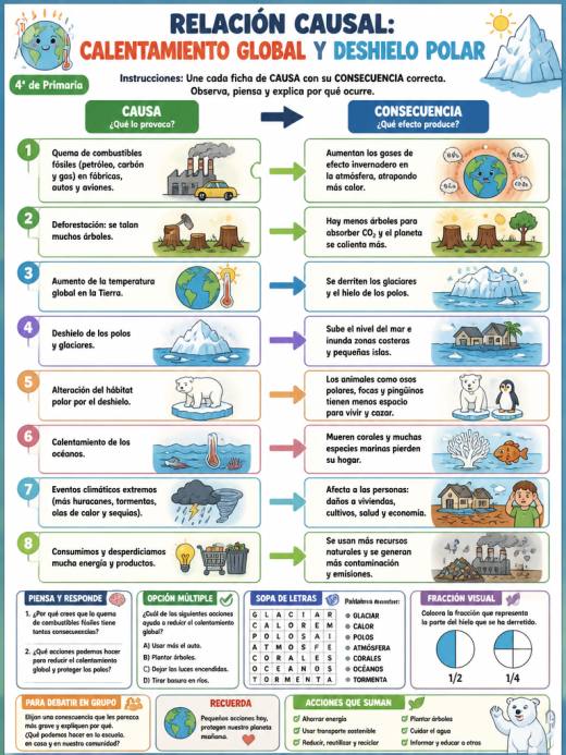 Relación Causal: Calentamiento Global y Deshielo Polar