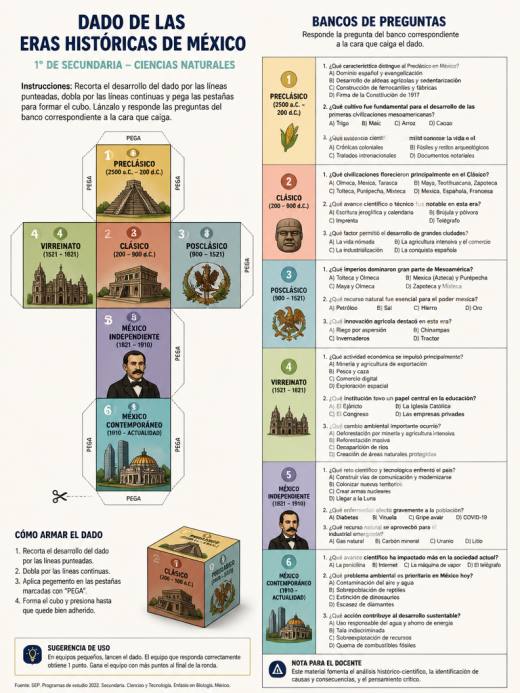 Dado de las Eras Históricas de México