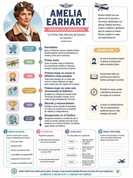 Biografía de Amelia Earhart