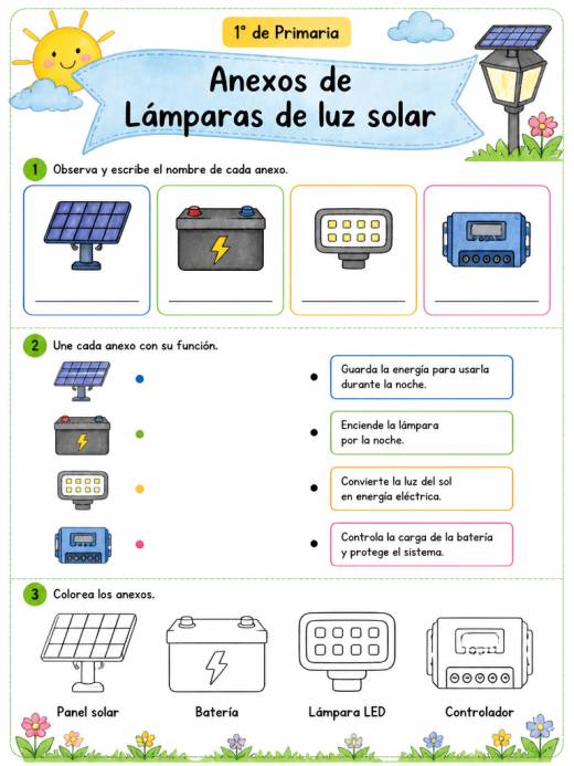Anexos de Lámparas de luz solar (1° de Primaria)