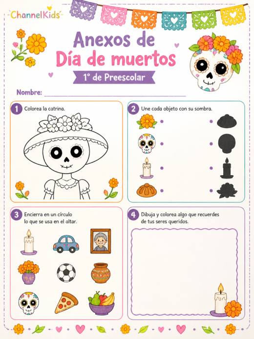 Anexos de Día de muertos (1° de Preescolar)