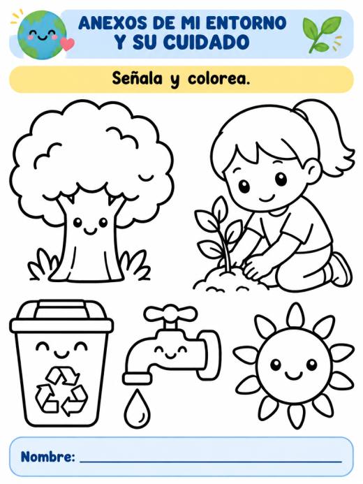Anexos de Mi entorno y su cuidado (3° de Preescolar)